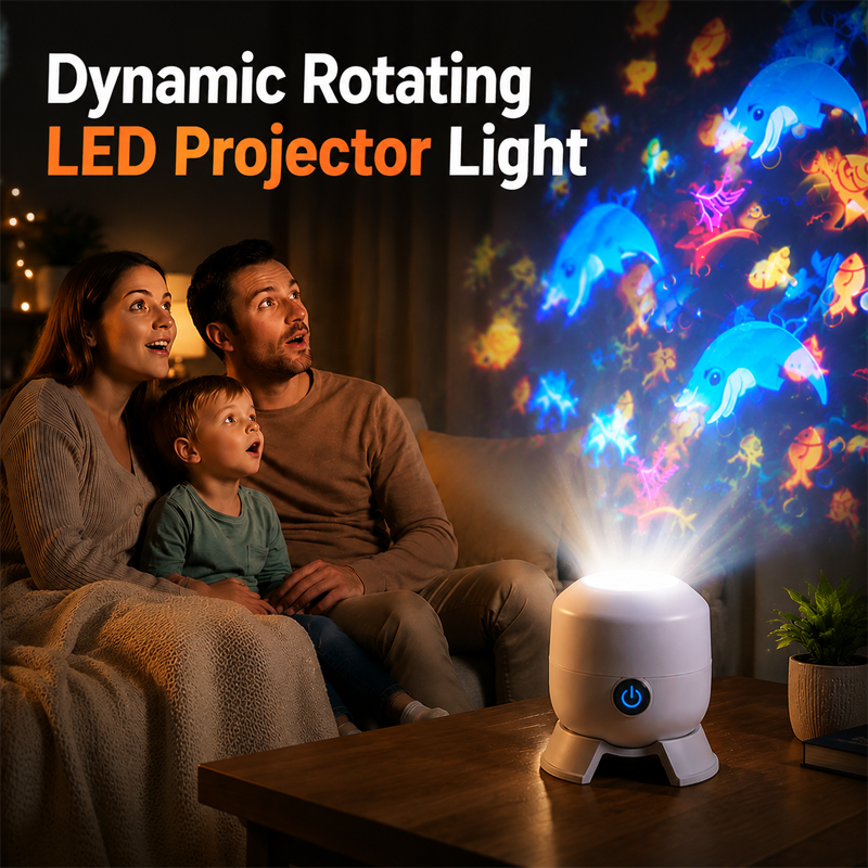 Turqelis™ Dynamic Rotating LED Projector Light (offer)