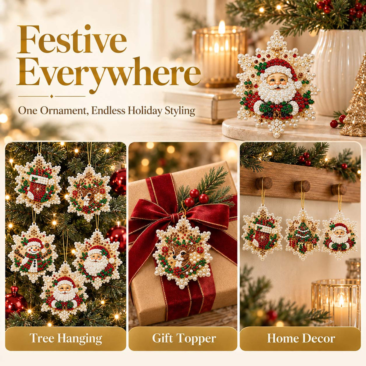 🔥Turqelis™ Christmas DIY Painting Hanging Ornaments Set🎄🎁