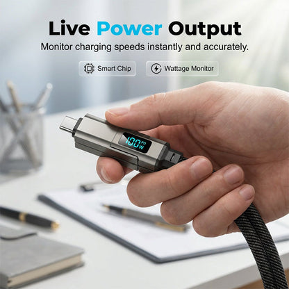 🔥Turqelis™ 4-in-1 Digital Display Keychain Charging Cable