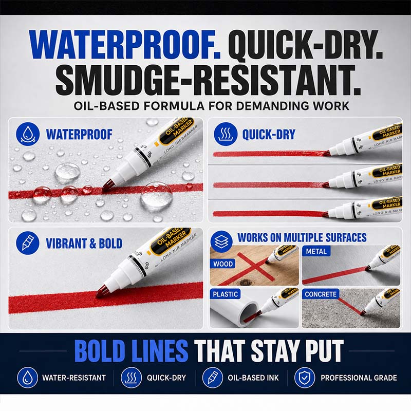 Turqelis™ Precision Tip Quick-Dry Oil-Based Marker Pen