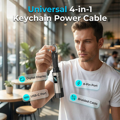🔥Turqelis™ 4-in-1 Digital Display Keychain Charging Cable