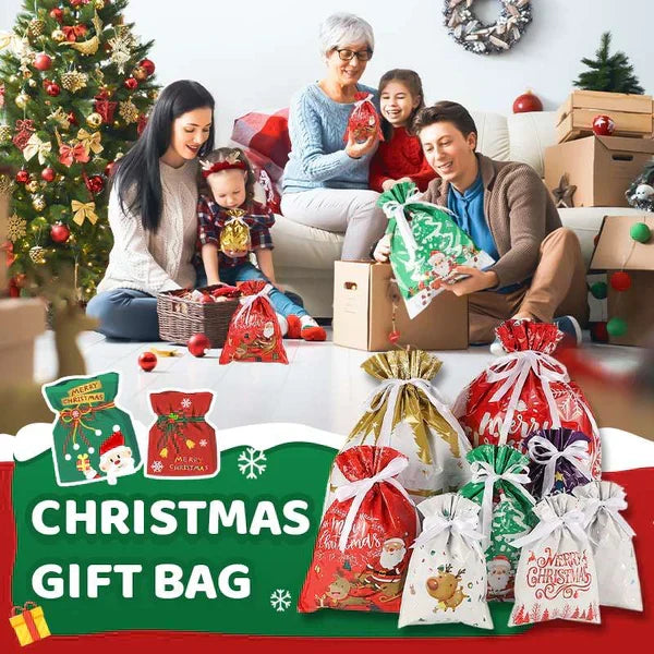 🎅Turqelis™ Drawstring Christmas Gift Bags (Biodegradable)🎁