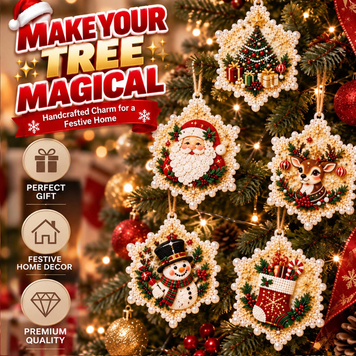 🔥Turqelis™ Christmas DIY Painting Hanging Ornaments Set🎄🎁