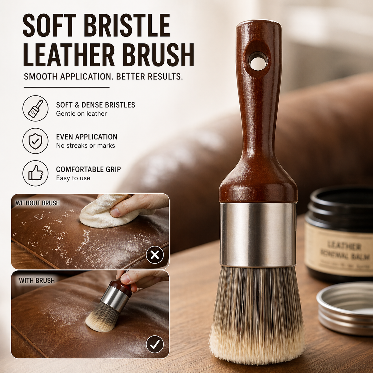 Turqelis™ Applicator Brush – Soft Bristle for Even, Smooth Finish