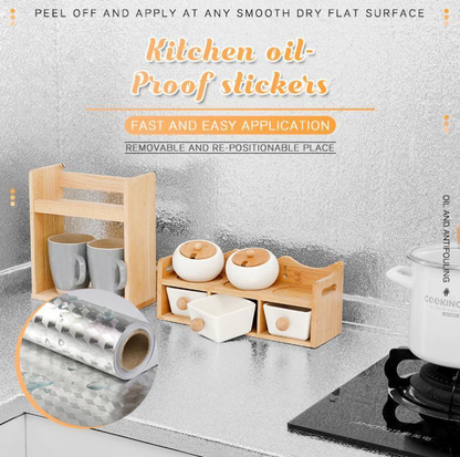 🛡️68% OFF! 🍳 Kitchen Oil-Proof Stickers – Removable Self-Adhesive Cabinet 🌟(offer)