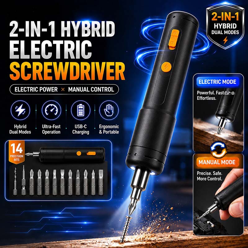 🔥Hot Sale 50% OFF🔩 2-in-1 Hybrid Electric Screwdriver