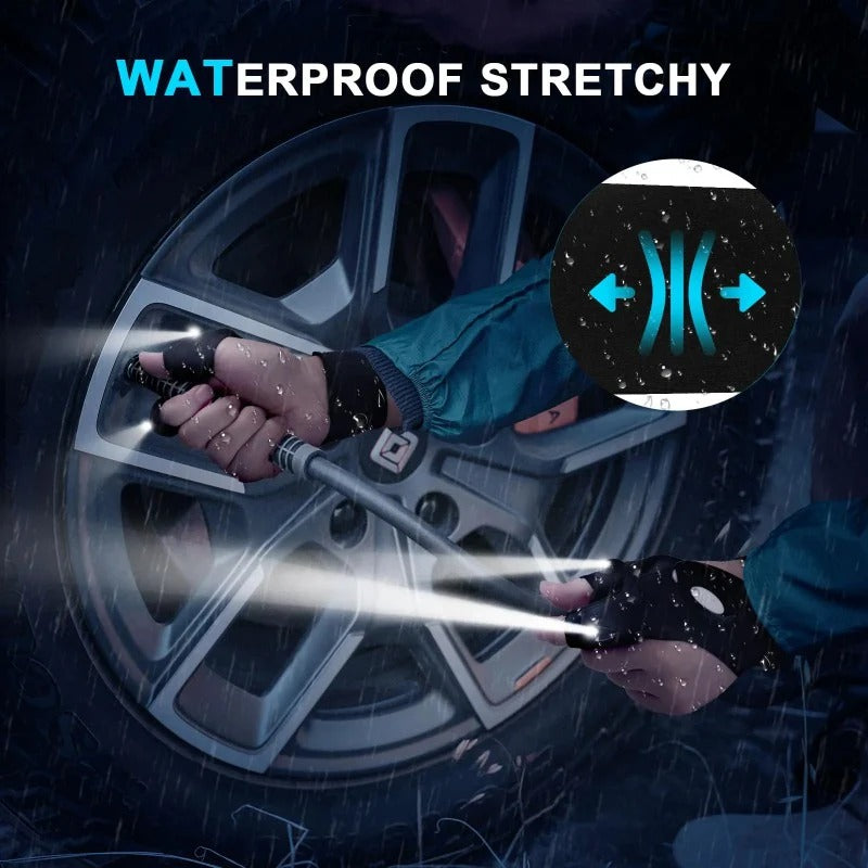 Turqelis™ LED Flashlight Gloves | Hands-Free Light for Work & Outdoors