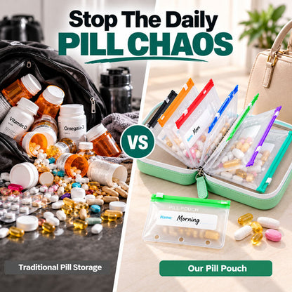 ✈️Turqelis™ Modular Wellness Wallet – 7-Day Travel Pill & Vitamin Organizer Case