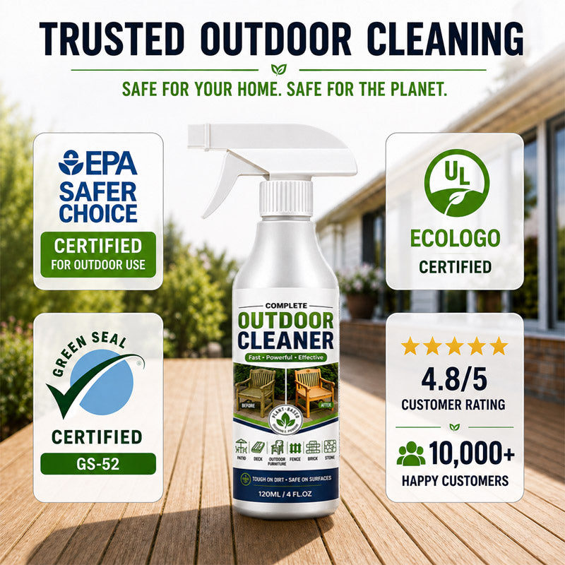 🌿Turqelis™ Outdoor Surface Cleaner Spray, Fast Acting Stain Remover for Patio, Wooden Furniture & Outdoor Surfaces (offer)