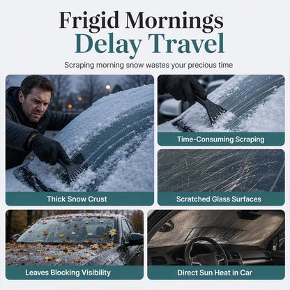 ⏳Time-Limited Special⏰Thickened Magnetic Car Windshield Snow Cover Winter Front Windshield Half Cover for Sedans and SUVs (LA)