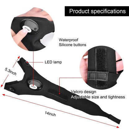 Turqelis™ LED Flashlight Gloves | Hands-Free Light for Work & Outdoors