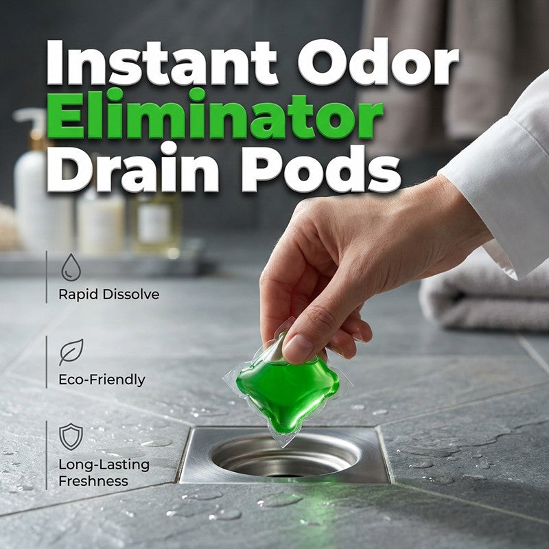 Turqelis™ Drain Deodorizer Pods – Bio‑enzyme formula neutralizes smells at the source. Instant fresh scent, no harsh chemicals. 🚰✅