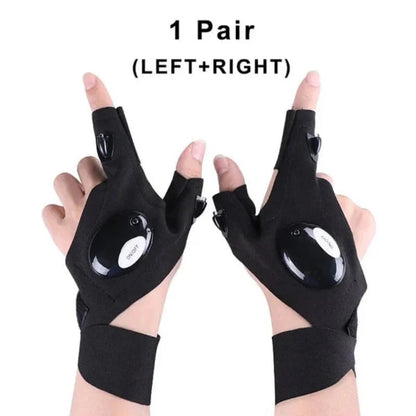 Turqelis™ LED Flashlight Gloves | Hands-Free Light for Work & Outdoors