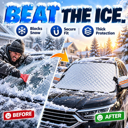 ⏳Time-Limited Special⏰Thickened Magnetic Car Windshield Snow Cover Winter Front Windshield Half Cover for Sedans and SUVs (LA)