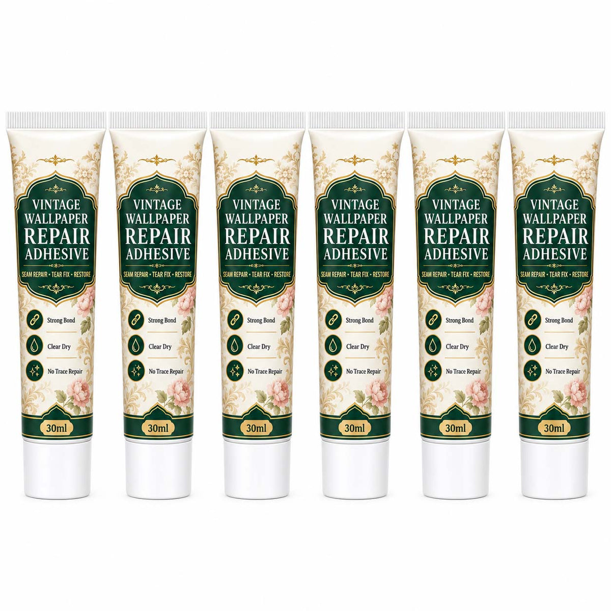 Turqelis™ Repair adhesive for vintage-patterned wallpaper (offer)