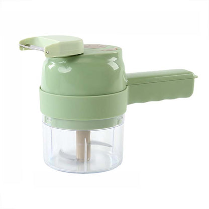 Turqelis™ 4-in-1 manual electric vegetable cutter set Multifunction cordless food processor