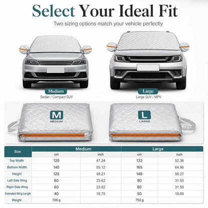 ⏳Time-Limited Special⏰Thickened Magnetic Car Windshield Snow Cover Winter Front Windshield Half Cover for Sedans and SUVs (LA)