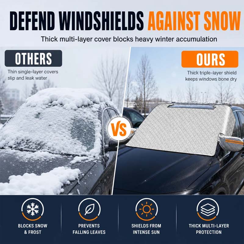 ⏳Time-Limited Special⏰Thickened Magnetic Car Windshield Snow Cover Winter Front Windshield Half Cover for Sedans and SUVs (LA)