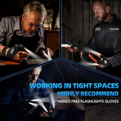 Turqelis™ LED Flashlight Gloves | Hands-Free Light for Work & Outdoors