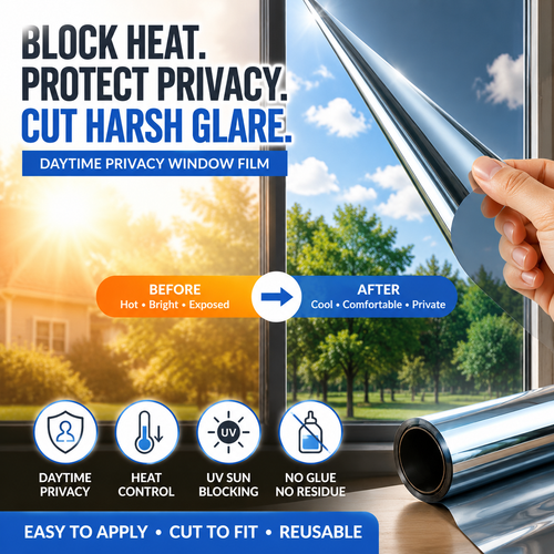 ☀️Turqelis™ Heat-Insulating Privacy Film – UV Protection, Easy Application & Perfect for Home & Office 🏠 (Offer)