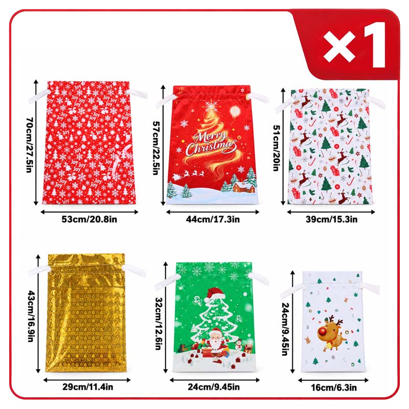 🎅Turqelis™ Drawstring Christmas Gift Bags (Biodegradable)🎁