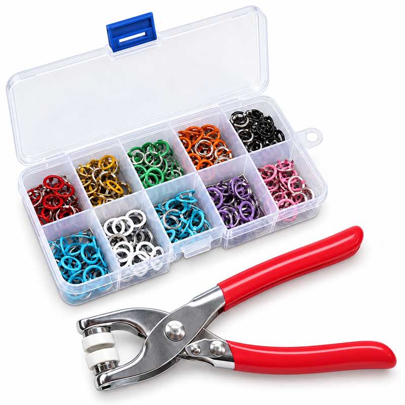 Turqelis™ Pro-Snap No-Sew Button Kit – Complete tools, easy use & durable fixes