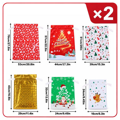 🎅Turqelis™ Drawstring Christmas Gift Bags (Biodegradable)🎁