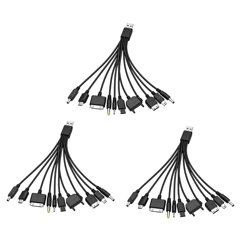 🧳 3 Cables — Home + Office + Travel