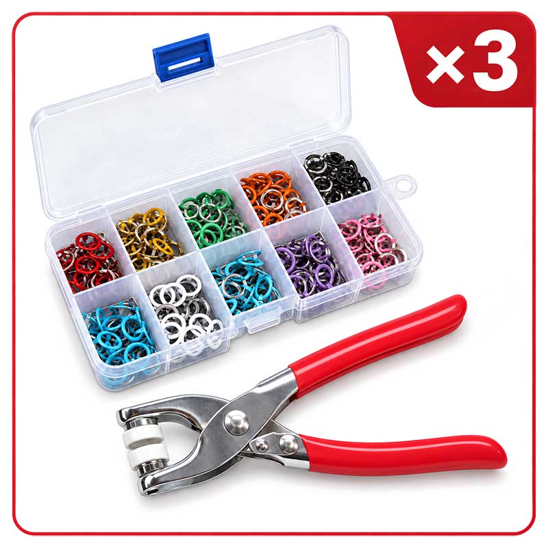 🏠Turqelis™ Pro-Snap No-Sew Button Kit – Complete tools, easy use & durable fixes