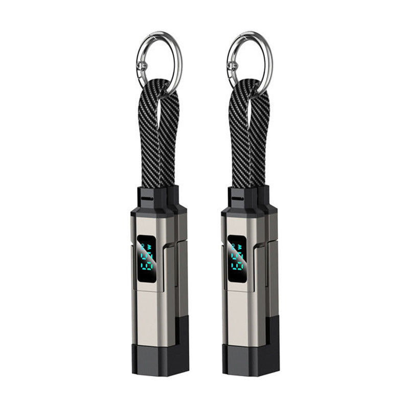 🔥Turqelis™ 4-in-1 Digital Display Keychain Charging Cable