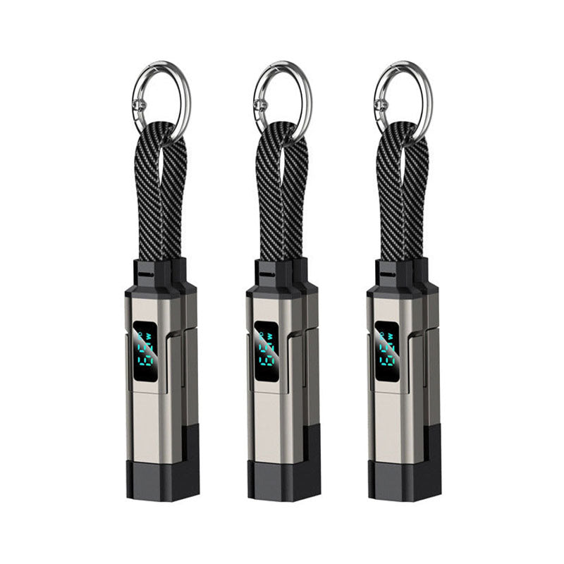 🔥Turqelis™ 4-in-1 Digital Display Keychain Charging Cable