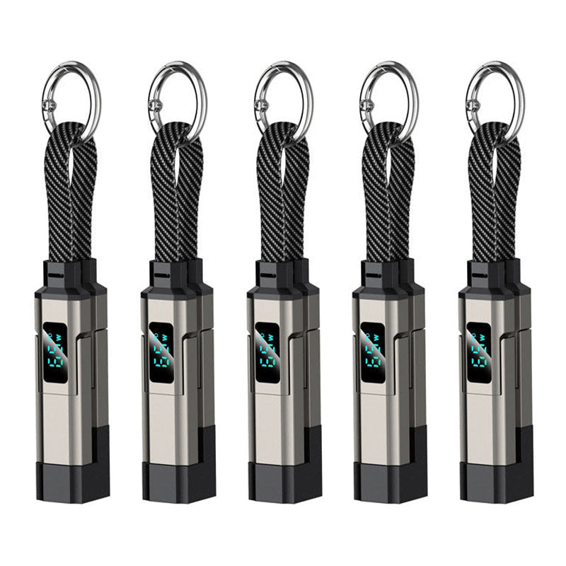🔥Turqelis™ 4-in-1 Digital Display Keychain Charging Cable