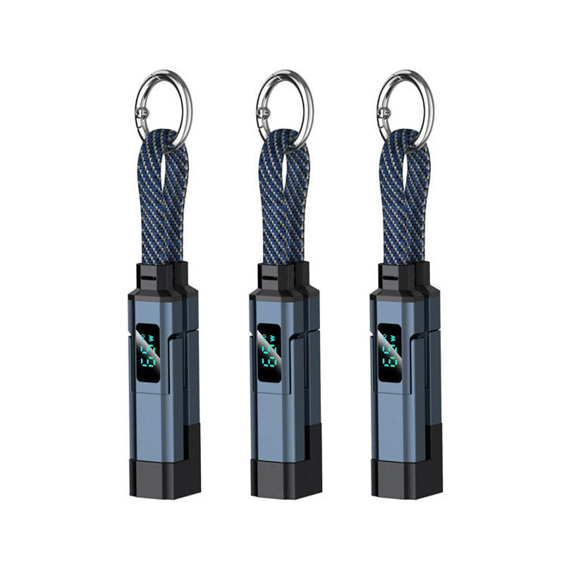 🔥Turqelis™ 4-in-1 Digital Display Keychain Charging Cable