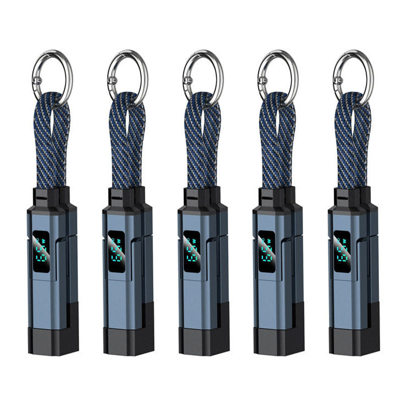 🔥Turqelis™ 4-in-1 Digital Display Keychain Charging Cable