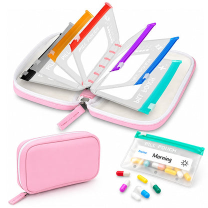 ✈️Turqelis™ Modular Wellness Wallet – 7-Day Travel Pill & Vitamin Organizer Case