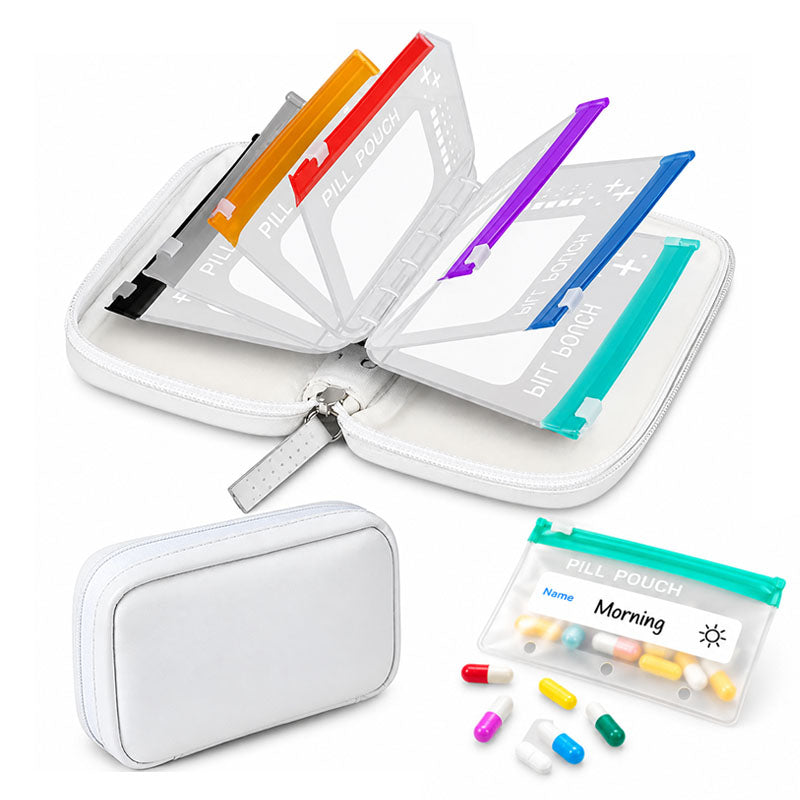 ★ Turqelis™ Modular Wellness Wallet – 7-Day Travel Pill & Vitamin Organizer Case