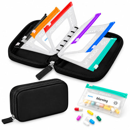 ✈️Turqelis™ Modular Wellness Wallet – 7-Day Travel Pill & Vitamin Organizer Case