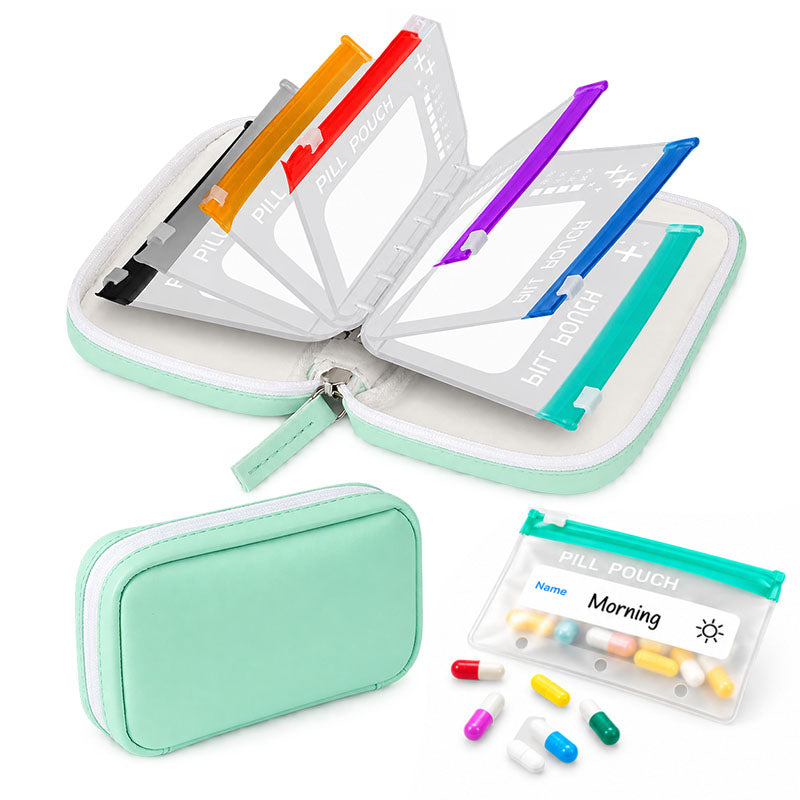 ★Turqelis™ Modular Wellness Wallet – 7-Day Travel Pill & Vitamin Organizer Case (offer)
