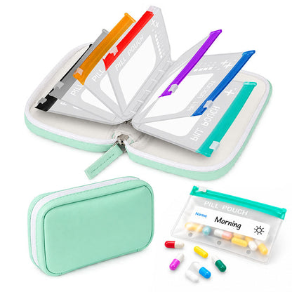★ Turqelis™ Modular Wellness Wallet – 7-Day Travel Pill & Vitamin Organizer Case