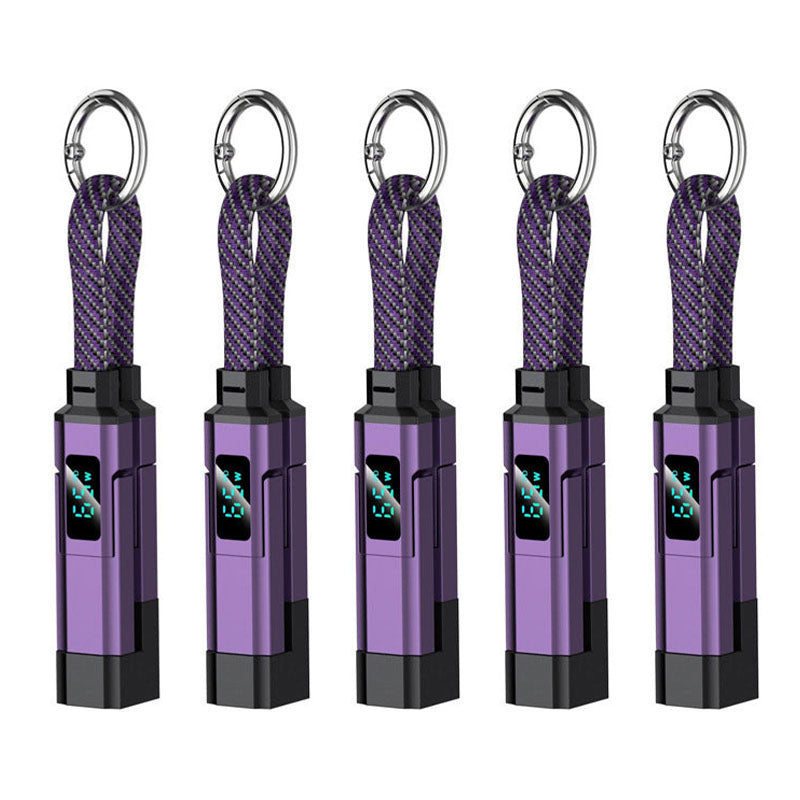 🔥Turqelis™ 4-in-1 Digital Display Keychain Charging Cable