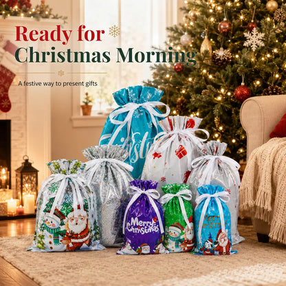 🎅Turqelis™ Drawstring Christmas Gift Bags (Biodegradable)🎁
