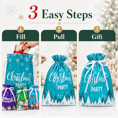 🎅Turqelis™ Drawstring Christmas Gift Bags (Biodegradable)🎁