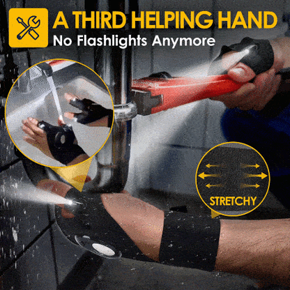 Turqelis™ LED Flashlight Gloves | Hands-Free Light for Work & Outdoors