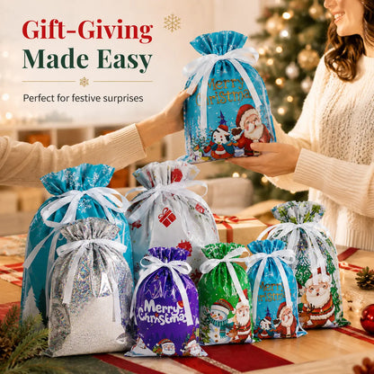 🎅Turqelis™ Drawstring Christmas Gift Bags (Biodegradable)🎁