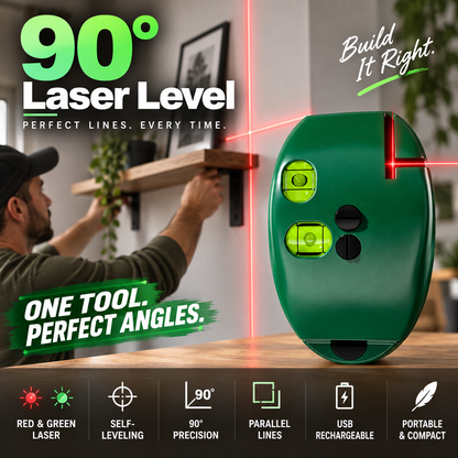 📐Turqelis™ 90° Right-Angle Laser Level Square – infrared line marker for tiling & DIY🛡️💪 (offer)