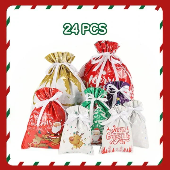 🎅Turqelis™ Drawstring Christmas Gift Bags (Biodegradable)🎁