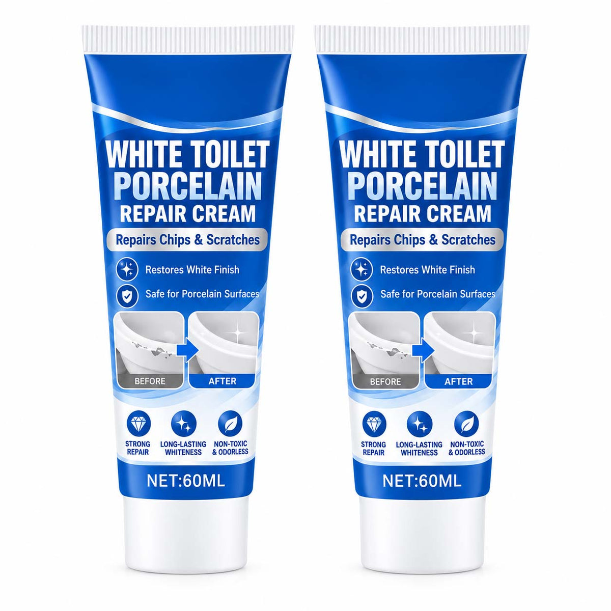 Turqelis™ White Toilet Porcelain Repair Cream (OFFER)