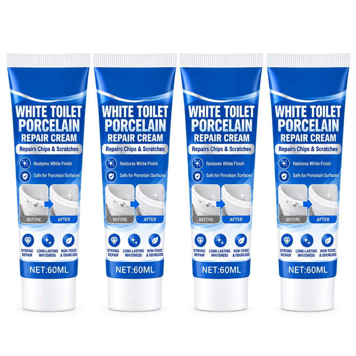 Turqelis™ White Toilet Porcelain Repair Cream (OFFER)