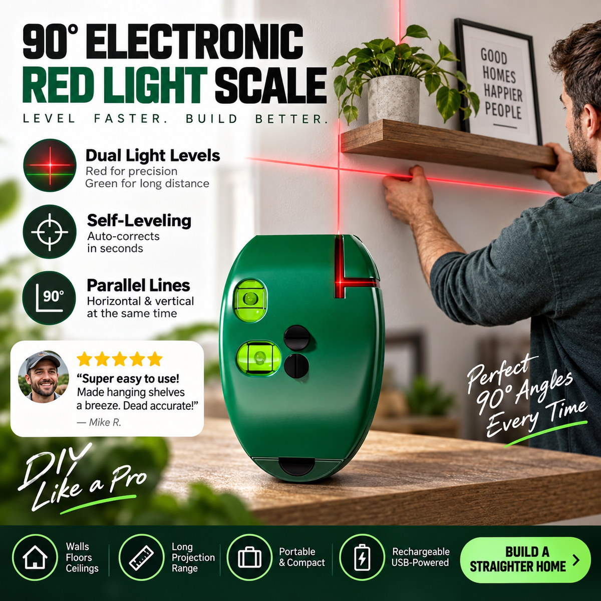 📐Turqelis™ 90° Right-Angle Laser Level Square – infrared line marker for tiling & DIY🛡️💪 (offer)