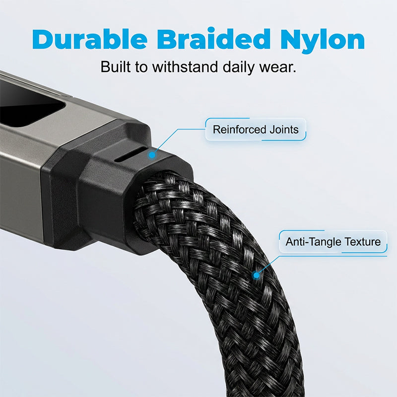 🔥Turqelis™ 4-in-1 Digital Display Keychain Charging Cable (Offer)